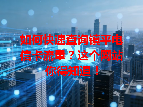 如何快速查询镇平电信卡流量？这个网站你得知道！