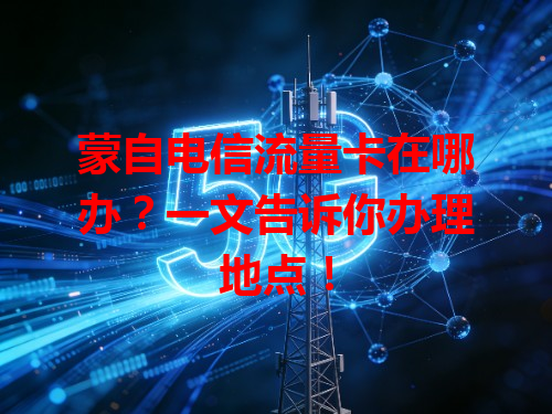 蒙自电信流量卡在哪办？一文告诉你办理地点！