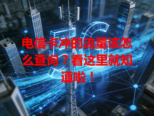 电信卡冲的流量该怎么查询？看这里就知道啦！