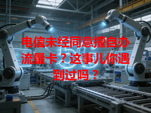 电信未经同意擅自办流量卡？这事儿你遇到过吗？