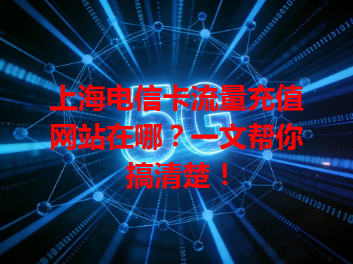 上海电信卡流量充值网站在哪？一文帮你搞清楚！