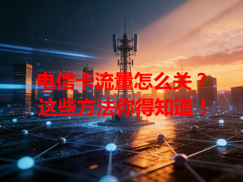 电信卡流量怎么关？这些方法你得知道！