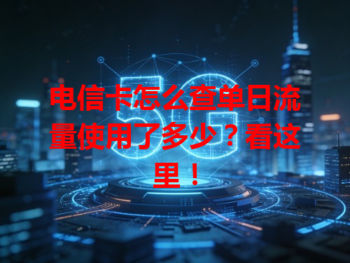 电信卡怎么查单日流量使用了多少？看这里！