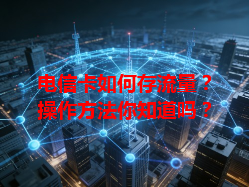 电信卡如何存流量？操作方法你知道吗？