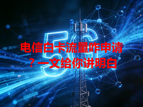 电信白卡流量咋申请？一文给你讲明白