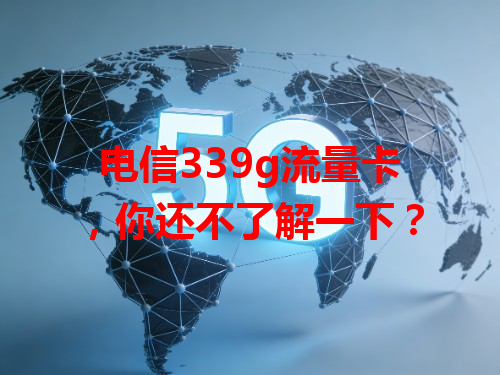 电信339g流量卡，你还不了解一下？