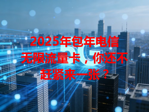 2025年包年电信无限流量卡，你还不赶紧来一张？