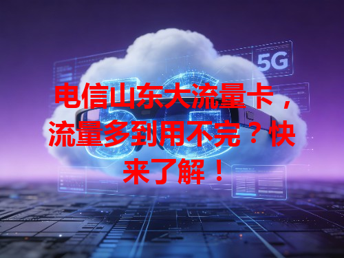 电信山东大流量卡，流量多到用不完？快来了解！