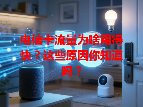 电信卡流量为啥用得快？这些原因你知道吗？