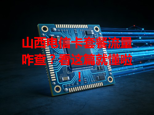 山西电信卡套餐流量咋查？看这篇就懂啦！