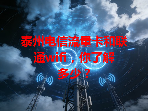 泰州电信流量卡和联通wifi，你了解多少？