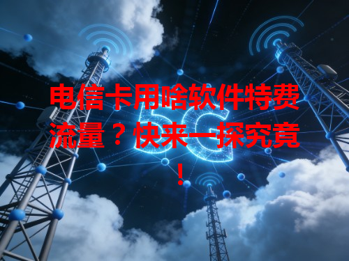 电信卡用啥软件特费流量？快来一探究竟！