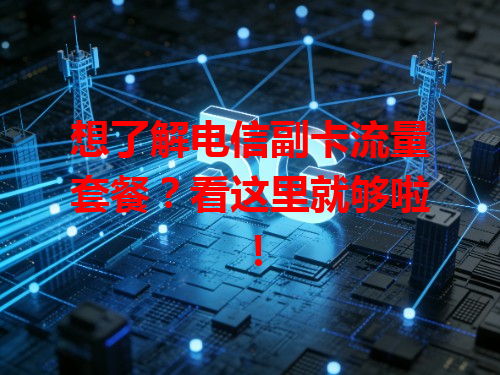 想了解电信副卡流量套餐？看这里就够啦！