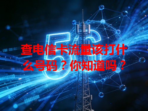 查电信卡流量该打什么号码？你知道吗？