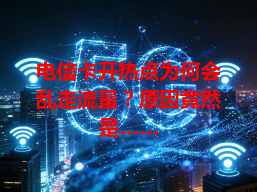 电信卡开热点为何会乱走流量？原因竟然是……