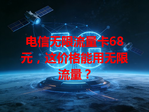电信无限流量卡68元，这价格能用无限流量？
