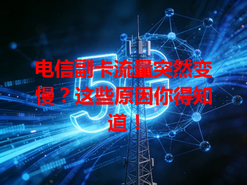 电信副卡流量突然变慢？这些原因你得知道！