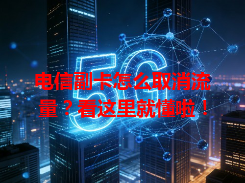 电信副卡怎么取消流量？看这里就懂啦！