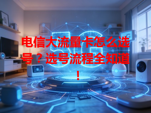 电信大流量卡怎么选号？选号流程全知道！