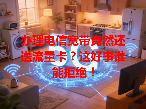 办理电信宽带竟然还送流量卡？这好事谁能拒绝！