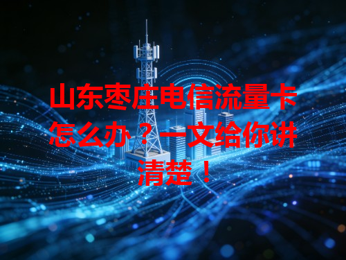 山东枣庄电信流量卡怎么办？一文给你讲清楚！