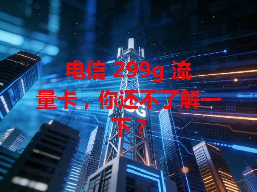 电信 299g 流量卡，你还不了解一下？