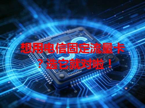 想用电信固定流量卡？选它就对啦！