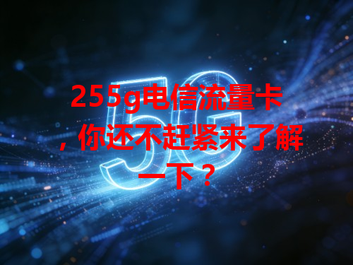 255g电信流量卡，你还不赶紧来了解一下？