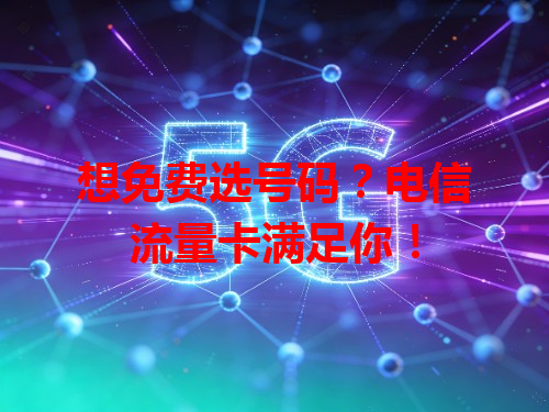 想免费选号码？电信流量卡满足你！