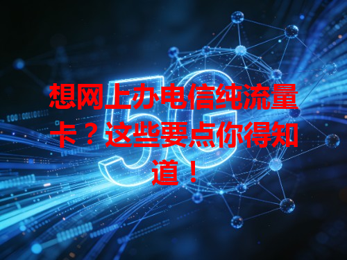想网上办电信纯流量卡？这些要点你得知道！