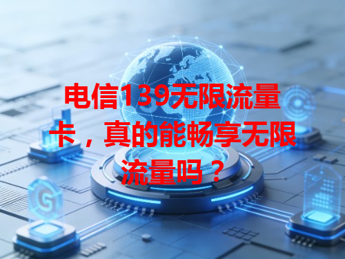 电信139无限流量卡，真的能畅享无限流量吗？
