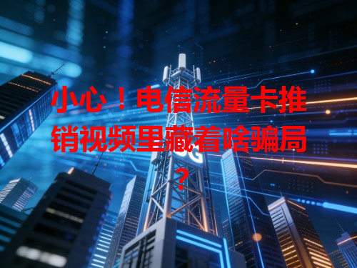小心！电信流量卡推销视频里藏着啥骗局？