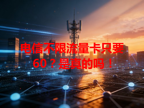 电信不限流量卡只要60？是真的吗！