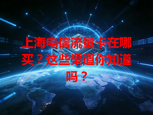 上海电信流量卡在哪买？这些渠道你知道吗？