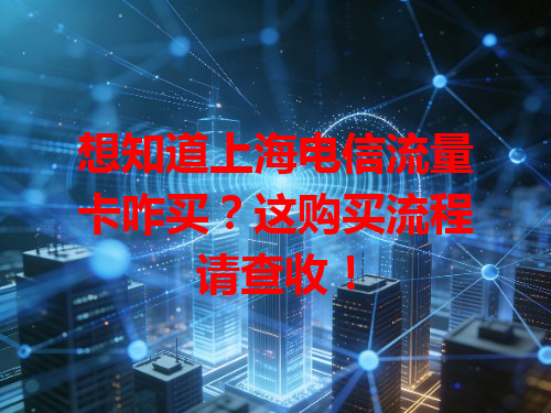 想知道上海电信流量卡咋买？这购买流程请查收！