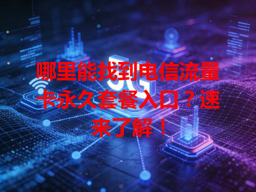 哪里能找到电信流量卡永久套餐入口？速来了解！