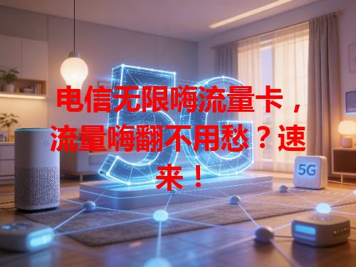 电信无限嗨流量卡，流量嗨翻不用愁？速来！