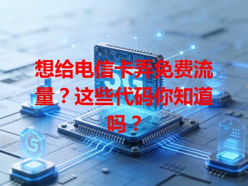 想给电信卡弄免费流量？这些代码你知道吗？