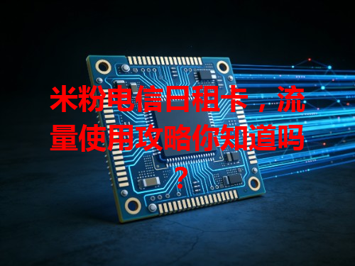 米粉电信日租卡，流量使用攻略你知道吗？