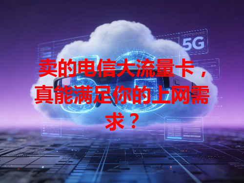 卖的电信大流量卡，真能满足你的上网需求？