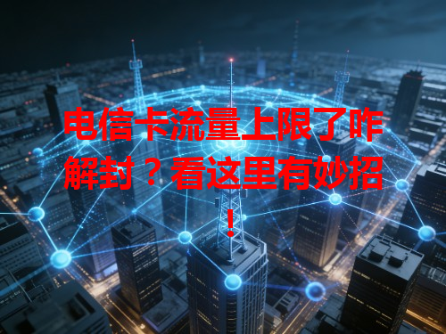 电信卡流量上限了咋解封？看这里有妙招！