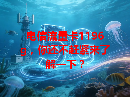 电信流量卡1196g，你还不赶紧来了解一下？