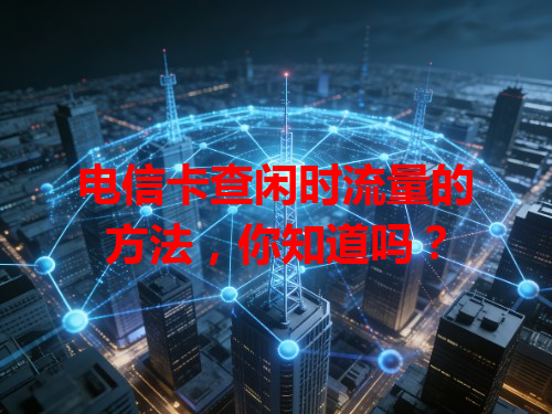 电信卡查闲时流量的方法，你知道吗？