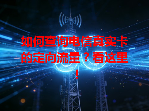 如何查询电信真实卡的定向流量？看这里！