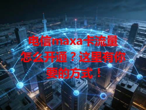 电信maxa卡流量怎么开通？这里有你要的方式！