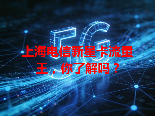 上海电信新星卡流量王，你了解吗？
