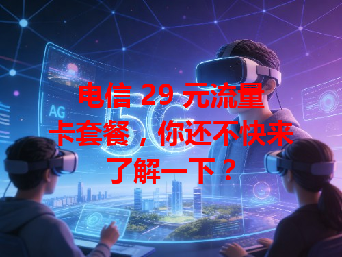 电信 29 元流量卡套餐，你还不快来了解一下？