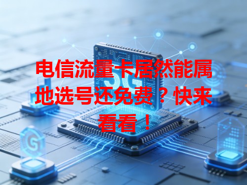 电信流量卡居然能属地选号还免费？快来看看！