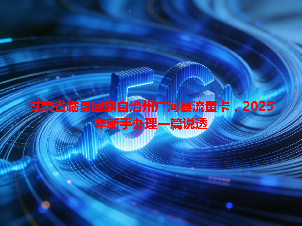 甘肃省临夏回族自治州广河县流量卡，2025年新手办理一篇说透