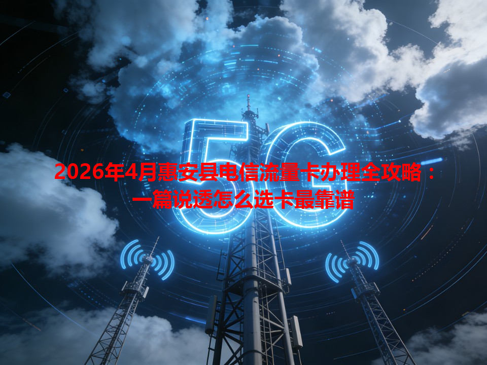 2026年4月惠安县电信流量卡办理全攻略：一篇说透怎么选卡最靠谱